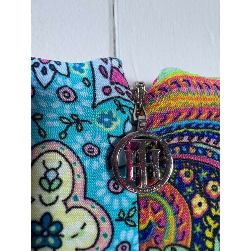Tommy Hilfiger Paisley Bell Sleeve Dress Boho Retro Hippie 10 Psychedelic Groovy - Picture 5 of 5
